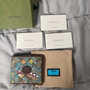 Gucci Multicolor Disney Edition Gg Donald Duck Rocket Wallet